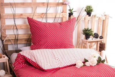XPOSE ® Bavlněné povlečení MARKÉTA DUO - červená 140x200, 70x90 XPOSE ® Bavlněné povlečení MARKÉTA DUO - červená 140x200, 70x90