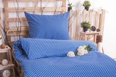 XPOSE ® Bavlněné povlečení MARKÉTA - modrá 140x200, 70x90 XPOSE ® Bavlněné povlečení MARKÉTA - modrá 140x200, 70x90