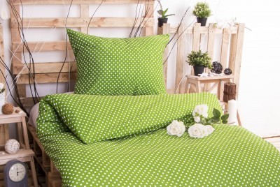XPOSE ® Bavlněné povlečení MARKÉTA - zelená 140x200, 70x90 XPOSE ® Bavlněné povlečení MARKÉTA - zelená 140x200, 70x90