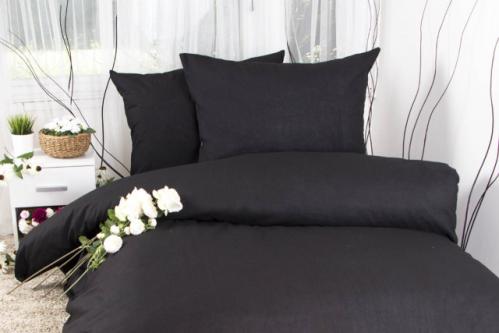 XPOSE ® Francouzské bavlněné povlečení MICHAELA - černá 220x200, 70x90 XPOSE ® Francouzské bavlněné povlečení MICHAELA - černá 220x200, 70x90