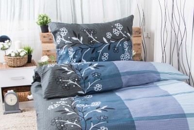 XPOSE ® Prodloužené krepové povlečení ADINA- modrá 140x220, 70x90 XPOSE ® Prodloužené krepové povlečení ADINA- modrá 140x220, 70x90