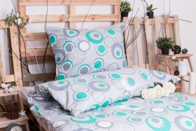 XPOSE ® Prodloužené bavlněné povlečení HEDVIKA - šedá zelená 140x220, 70x90 XPOSE ® Prodloužené bavlněné povlečení HEDVIKA - šedá zelená 140x220, 70x90