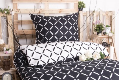 XPOSE ® Bavlněné povlečení KRISTÝNA DUO EXCLUSIVE - černobílá 140x200, 70x90 XPOSE ® Bavlněné povlečení KRISTÝNA DUO EXCLUSIVE - černobílá 140x200, 70x90
