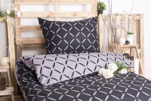 XPOSE ® Bavlněné povlečení KRISTÝNA DUO EXCLUSIVE - černá 140x200, 70x90 XPOSE ® Bavlněné povlečení KRISTÝNA DUO EXCLUSIVE - černá 140x200, 70x90