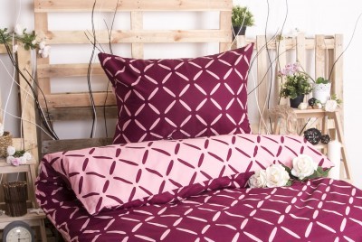 XPOSE ® Bavlněné povlečení KRISTÝNA DUO EXCLUSIVE - vínová 140x200, 70x90 XPOSE ® Bavlněné povlečení KRISTÝNA DUO EXCLUSIVE - vínová 140x200, 70x90