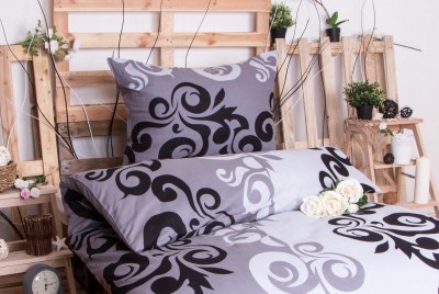 XPOSE ® Prodloužené bavlněné povlečení SABINA EXCLUSIVE - šedá 140x220, 70x90 XPOSE ® Prodloužené bavlněné povlečení SABINA EXCLUSIVE - šedá 140x220, 70x90