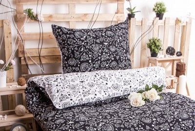 XPOSE ® Bavlněné povlečení SELENA DUO EXCLUSIVE - černá 140x200, 70x90 XPOSE ® Bavlněné povlečení SELENA DUO EXCLUSIVE - černá 140x200, 70x90