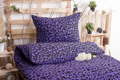 XPOSE ® Bavlněné povlečení XENIE DUO - fialová 140x200, 70x90 XPOSE ® Bavlněné povlečení XENIE DUO - fialová 140x200, 70x90