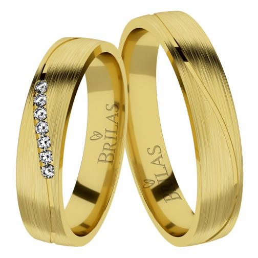 Afra Gold Briliant - snubní prsteny ze žlutého zlata s brilianty Afra Gold Briliant - snubní prsteny ze žlutého zlata s brilianty