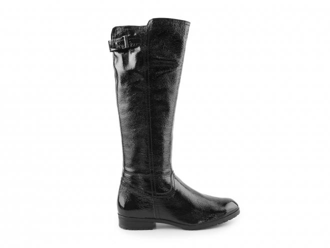 Caprice - Dámské lakované kozačky pro úzké lýtko (XS) šíře G 9-25552-27 Caprice - Dámské lakované kozačky pro úzké lýtko (XS) šíře G 9-25552-27