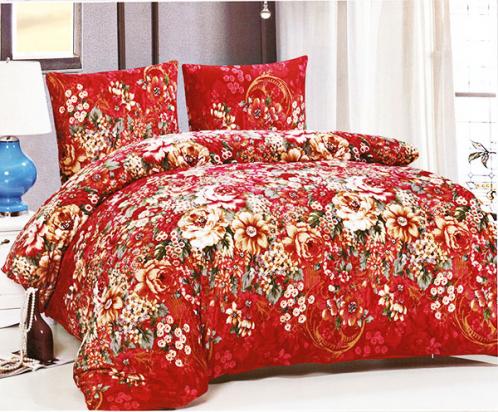 Superhebké povlečení 140x200 70x90 Red Mikroflanel Superhebké povlečení 140x200 70x90 Red Mikroflanel
