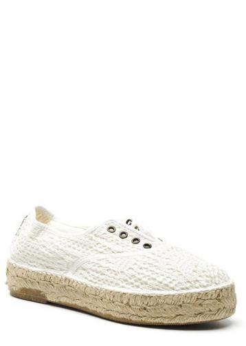 Bílé krajkové tenisky na espadrilové podrážce Natural World 41 Bílé krajkové tenisky na espadrilové podrážce Natural World 41