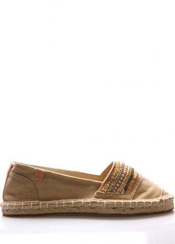 Béžové espadrilky s korálky Monshoe 41 Béžové espadrilky s korálky Monshoe 41