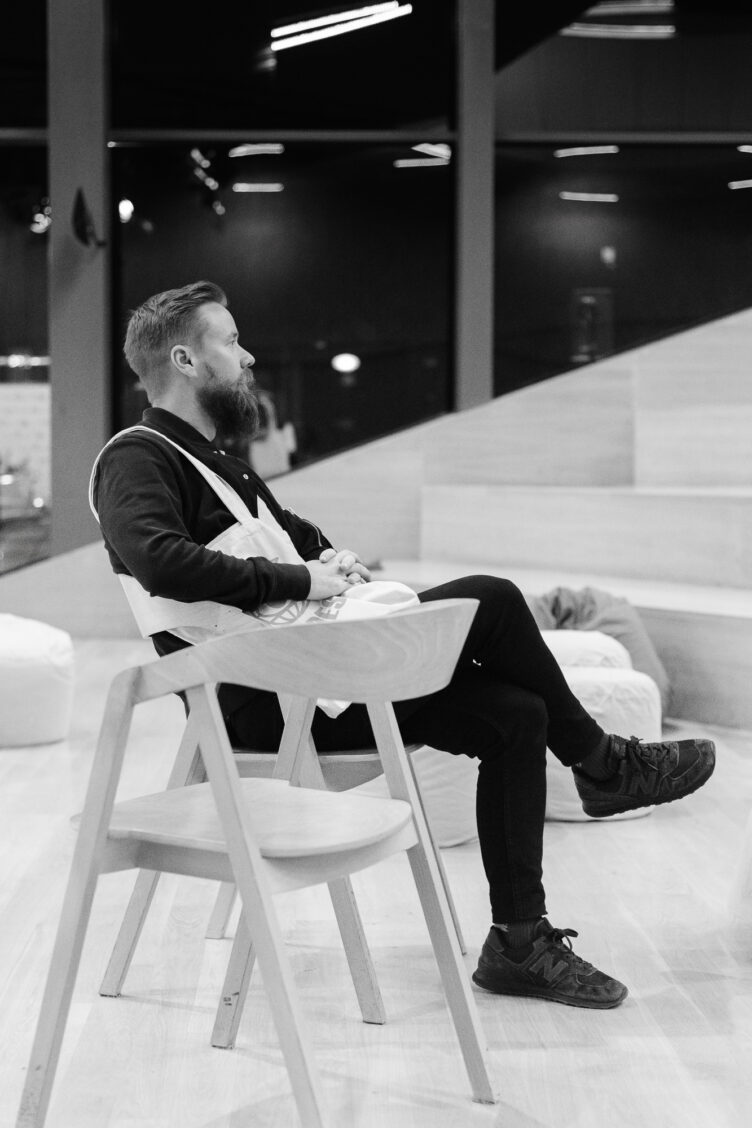 Esa Hiltunen taking a break at POV Budapest 2025