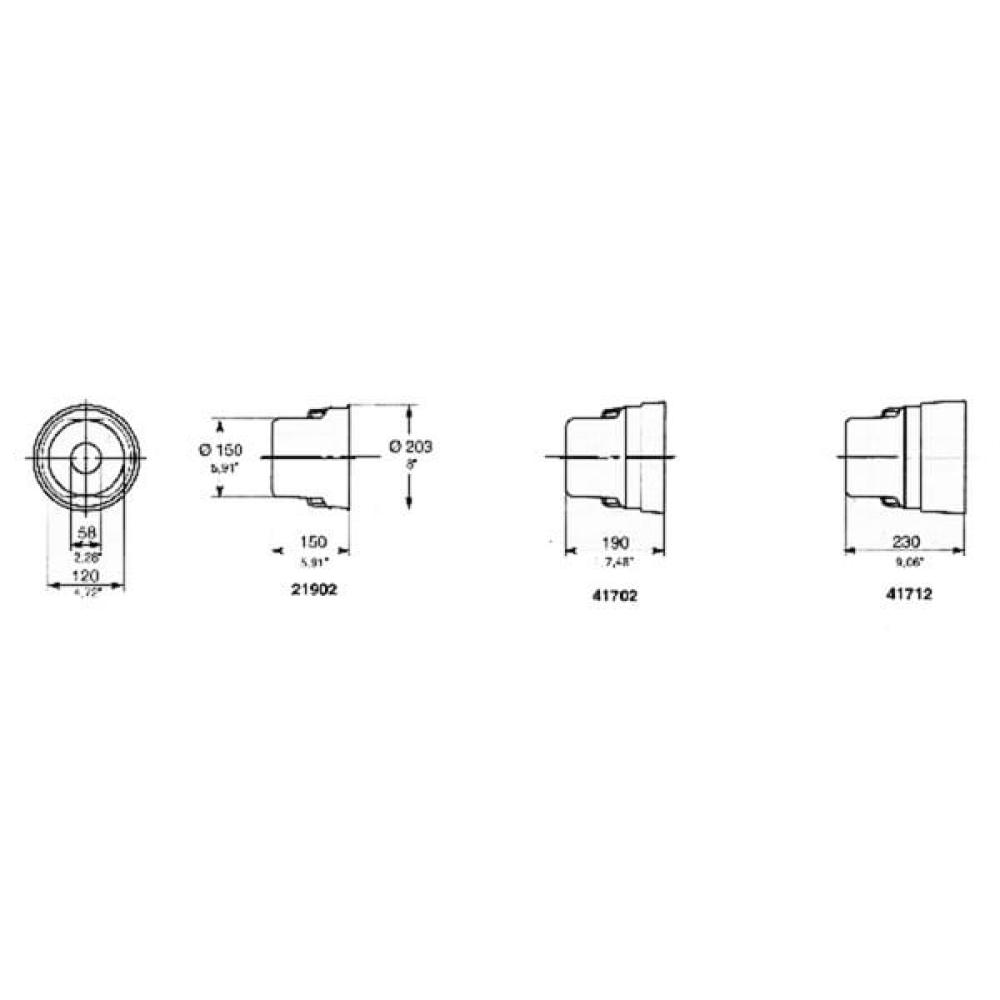 Beschermkap Ø D=150/203 L=150