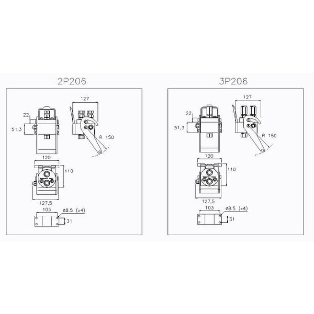 Multi body G DN10-2x1/2"BSP