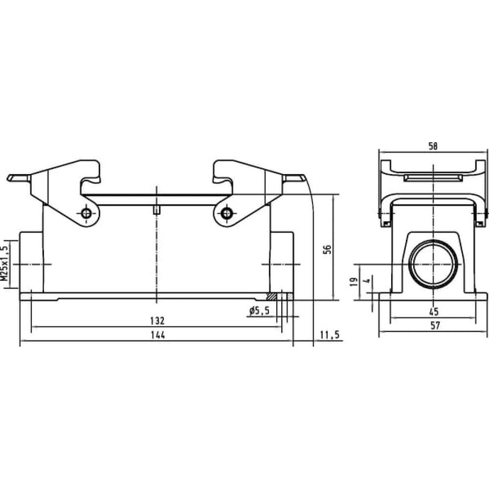Angled front view with bag zipped and handles upright.