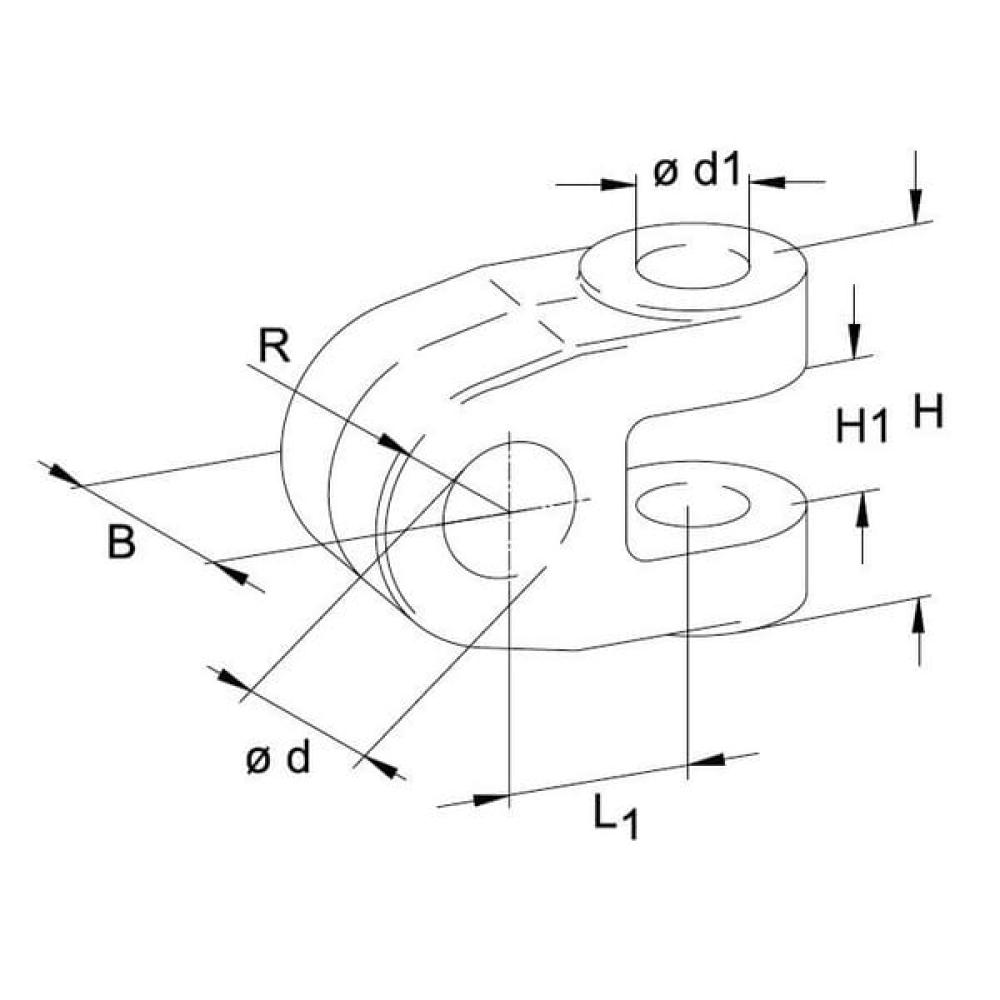 Gaffelkop 32mm 45,2mm