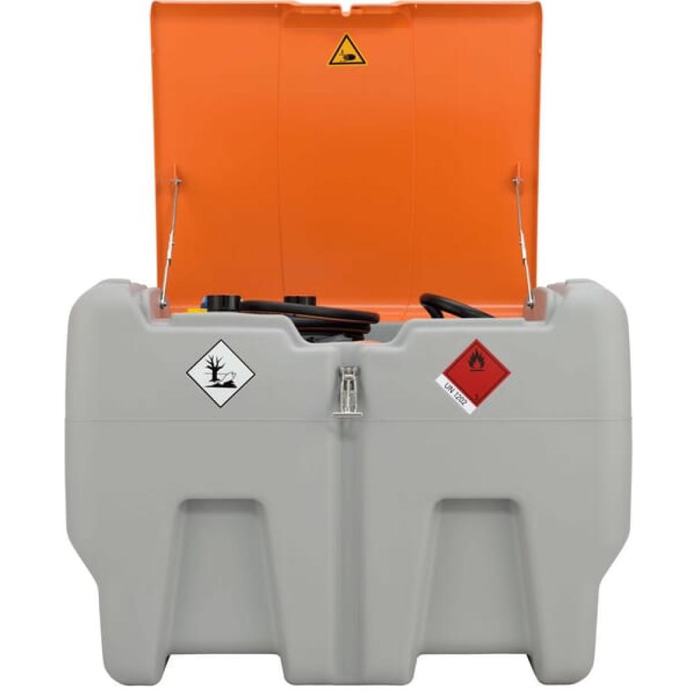 Angled front view with bag zipped and handles upright.