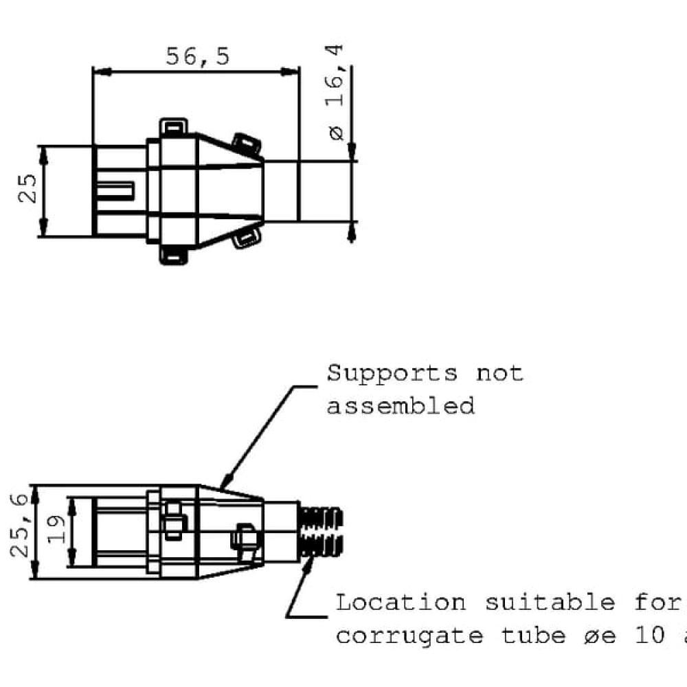 Stekker 3-pol. PVC