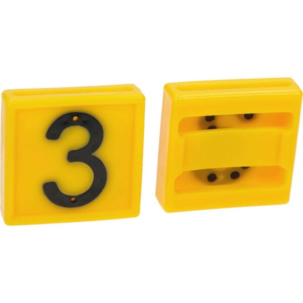 Markeernummer, No. 3 geel<br/>45x45mm