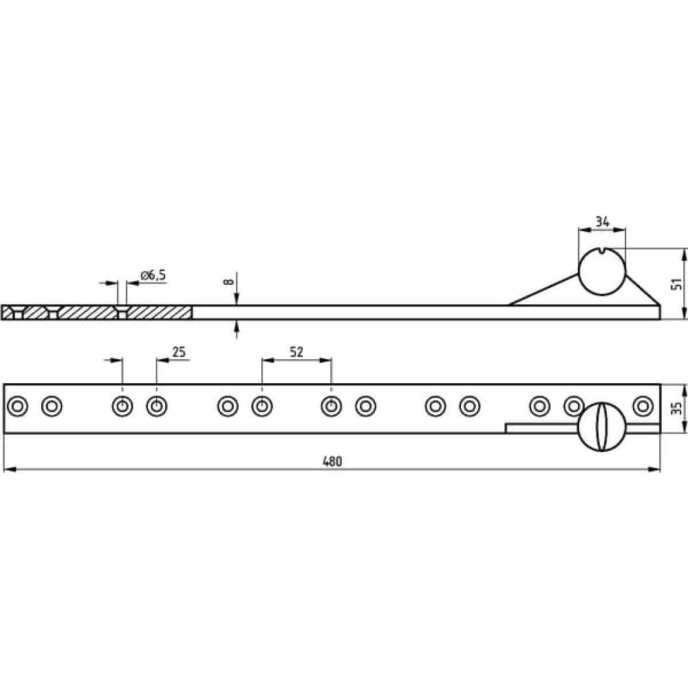 Messerbalkenkopf, 595 mm