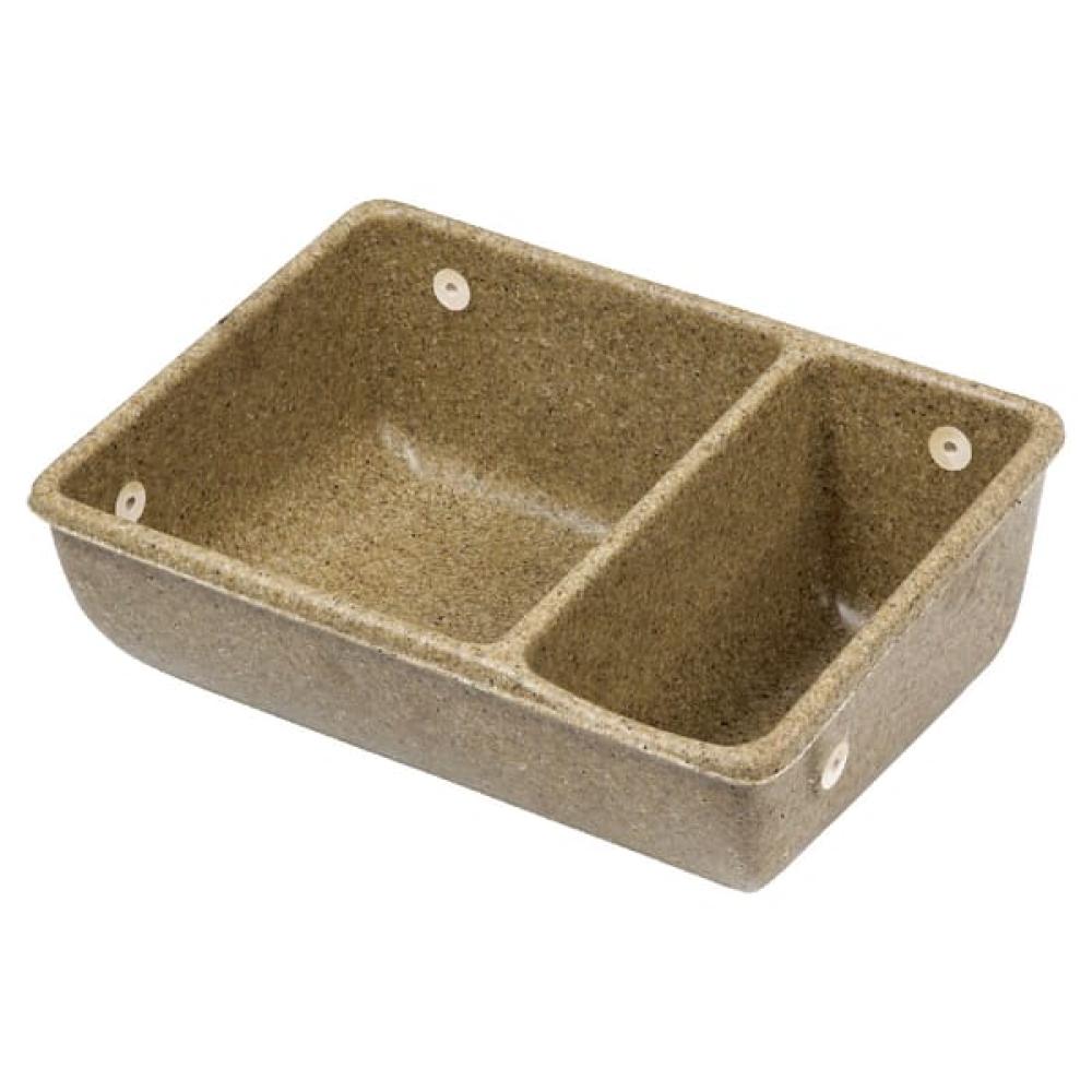 Futtertrog gerade, geteilt, für Brutkäfige, Polymerbeton