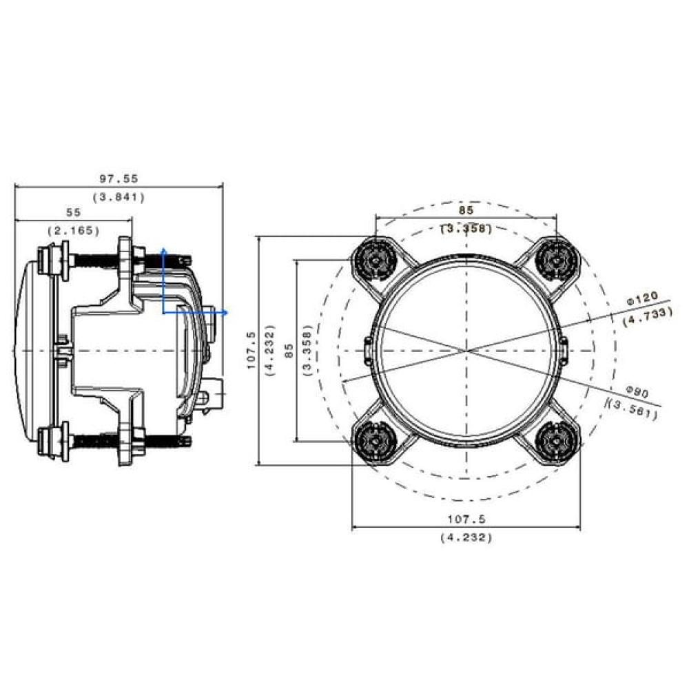 Angled front view with bag zipped and handles upright.