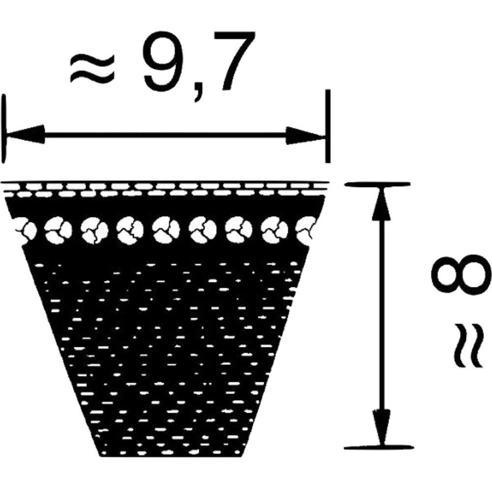 V-snaar XPZ 1150mm