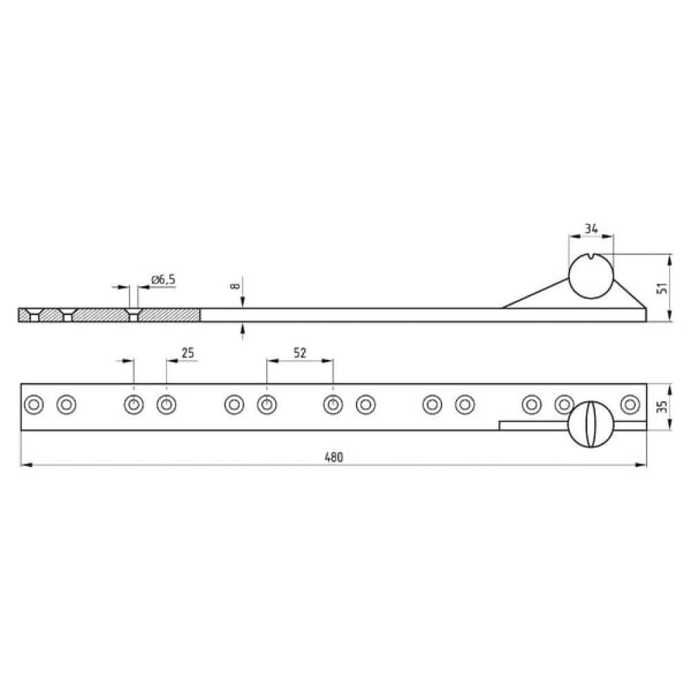 Messerbalkenkopf, 480 mm