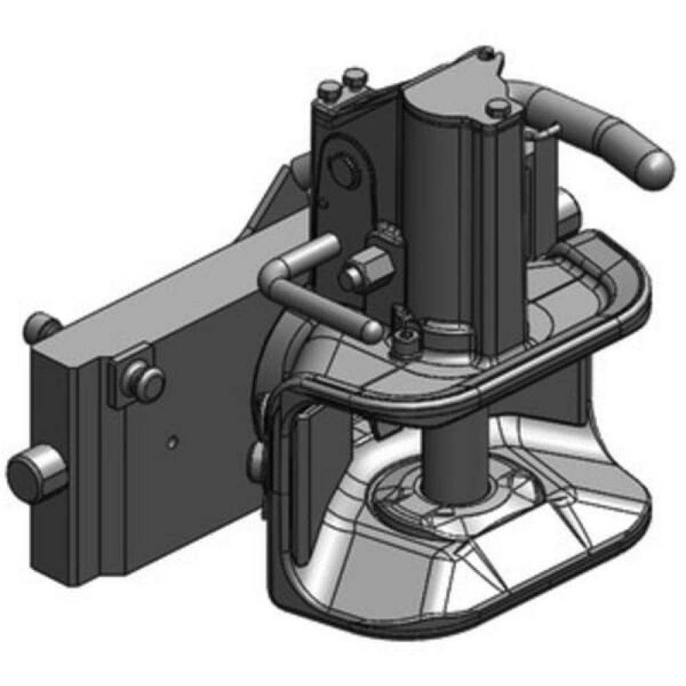 Angled front view with bag zipped and handles upright.
