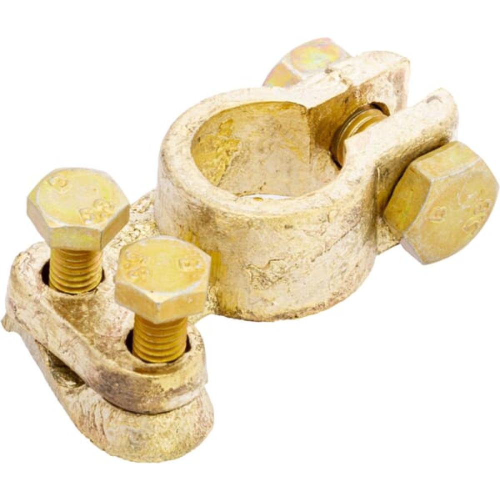 Messingklemme des Akkumulators Pluspol