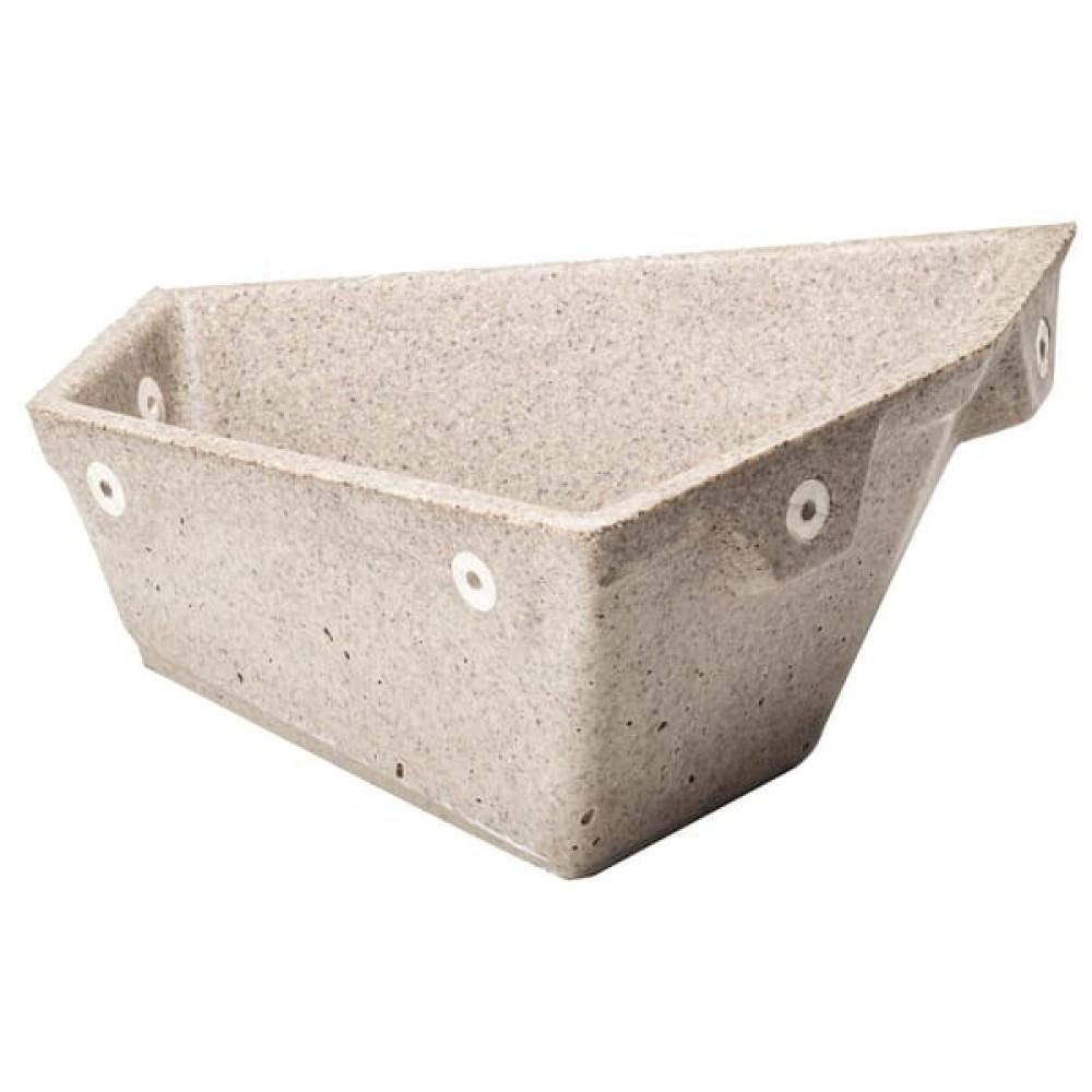 Der Polymerbeton-Quertrog für die Abferkelbucht, rechte