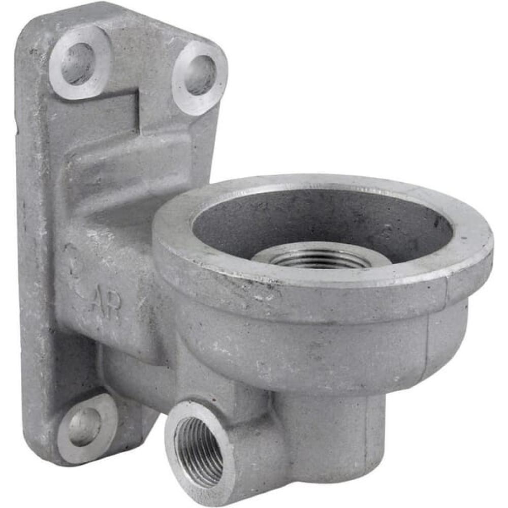 Angled front view with bag zipped and handles upright.