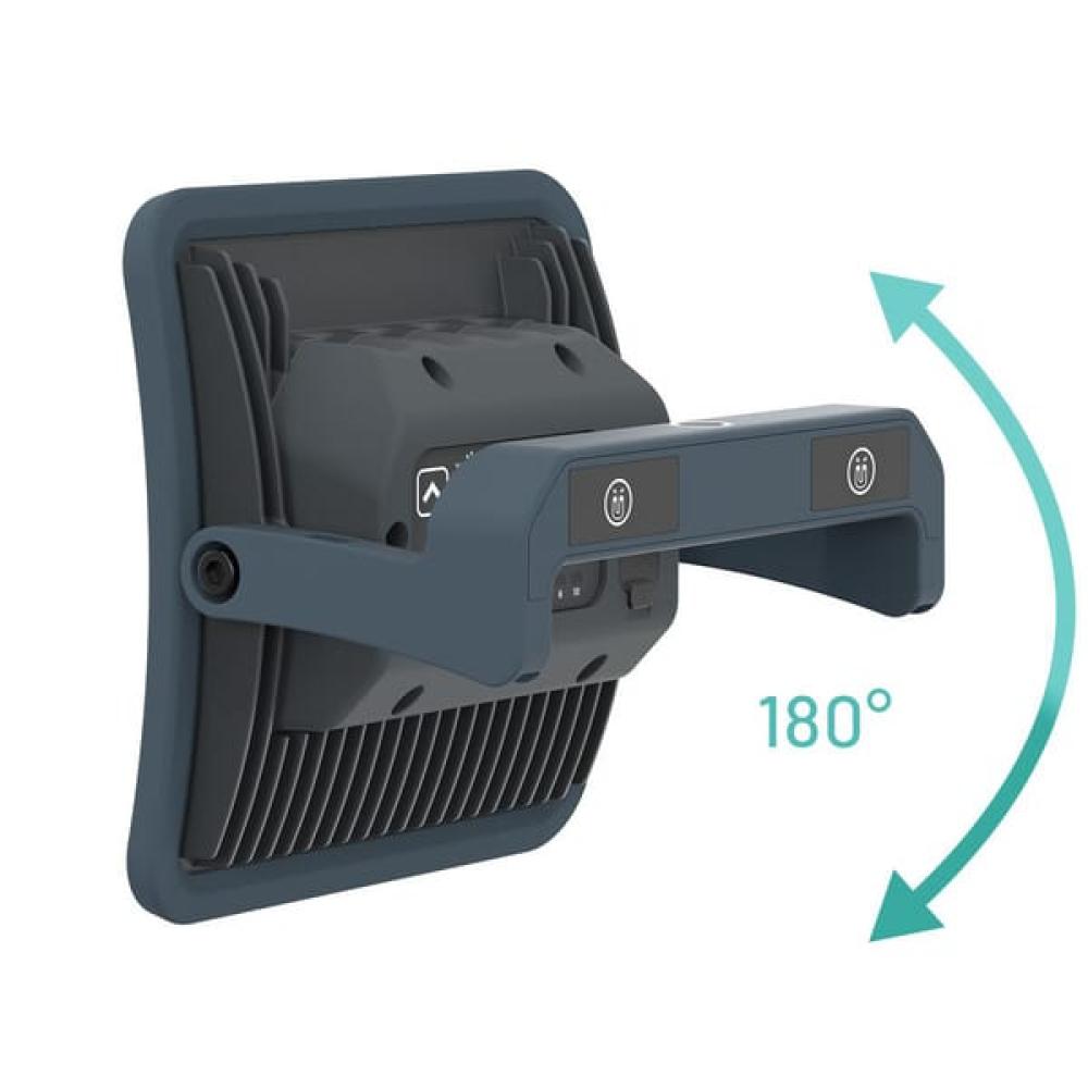 Angled front view with bag zipped and handles upright.