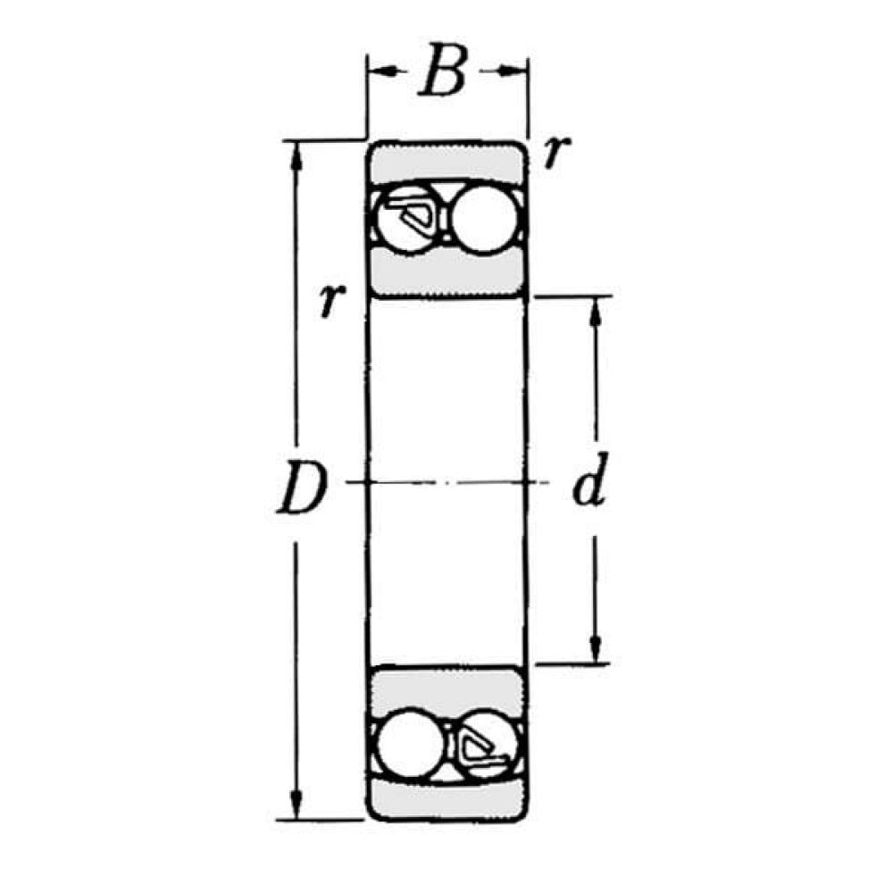 Self-aligning ball bearing 90x190x45.01mm SKF