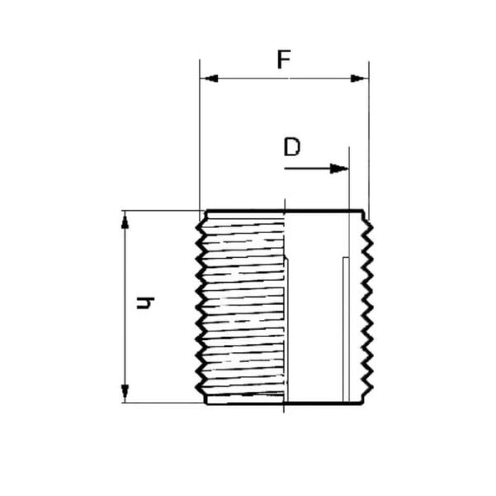 Draadnippel bu 2"