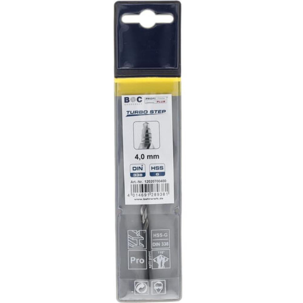 Bohrer 4,0 mm HSS-DIN 338-G TURBO STEP