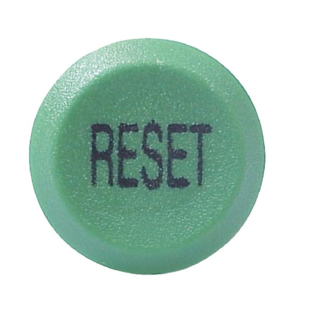 Drukschakelaar, reset, rond, groen