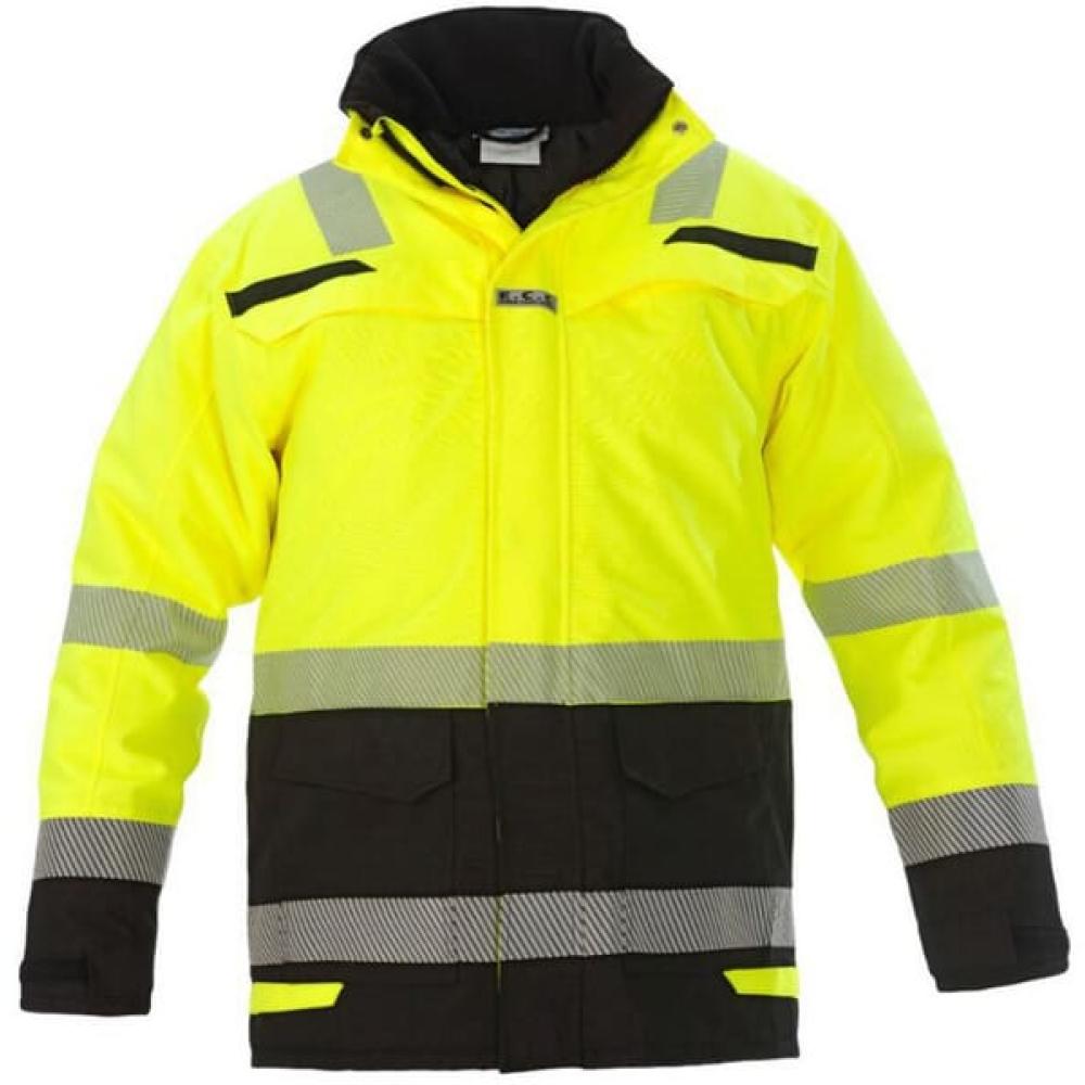 Parkajas Hi-vis, geel-zwart, 4XL