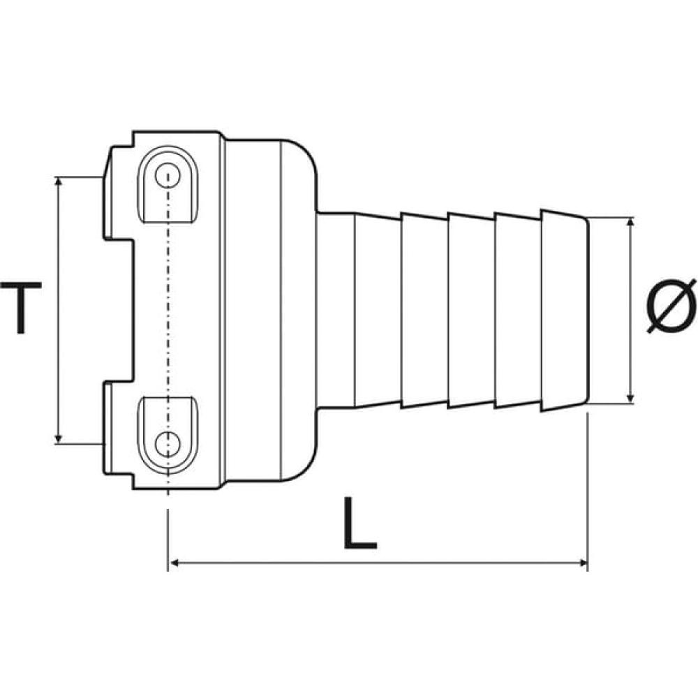 Slangaansluitstuk T5F 16mm