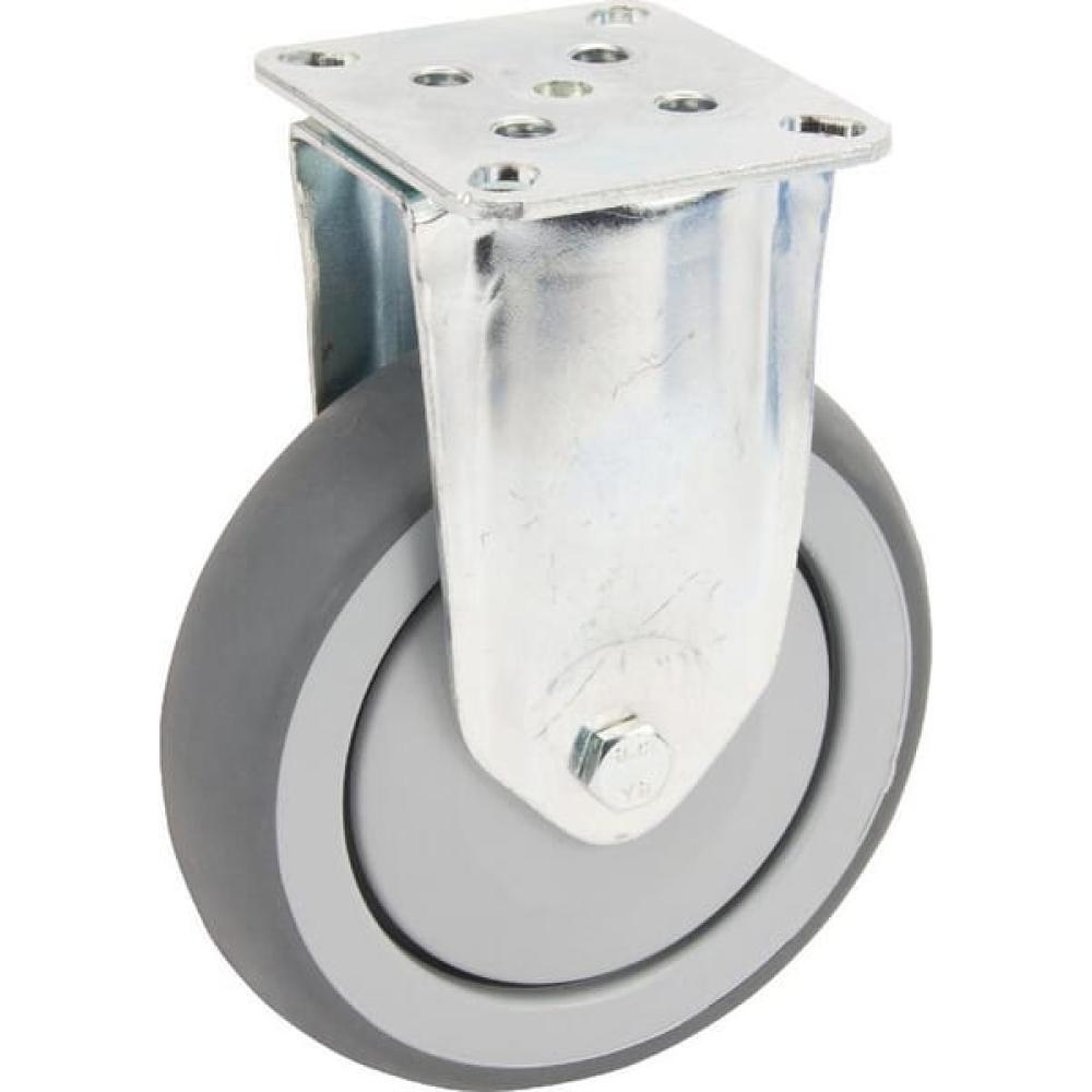 Bokwiel rubber: Ø125x32mm, flensplaat: 77x67mm belasting: 100kg, Tente