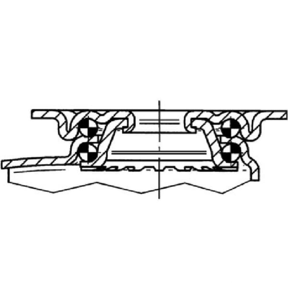 Zwenkwiel rubber: Ø75x25mm, flensplaat: 60x60mm belasting: 75kg, Tente