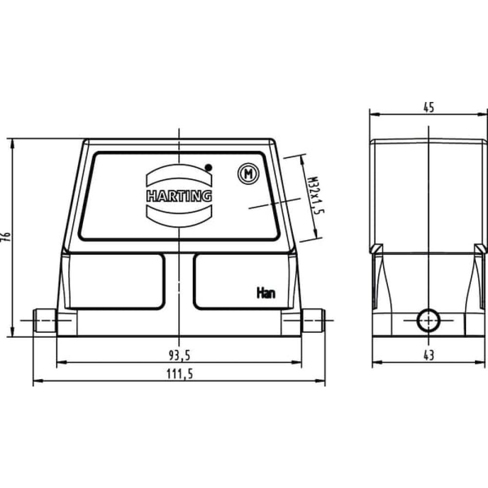 Huis 16B M32 zijinvoer