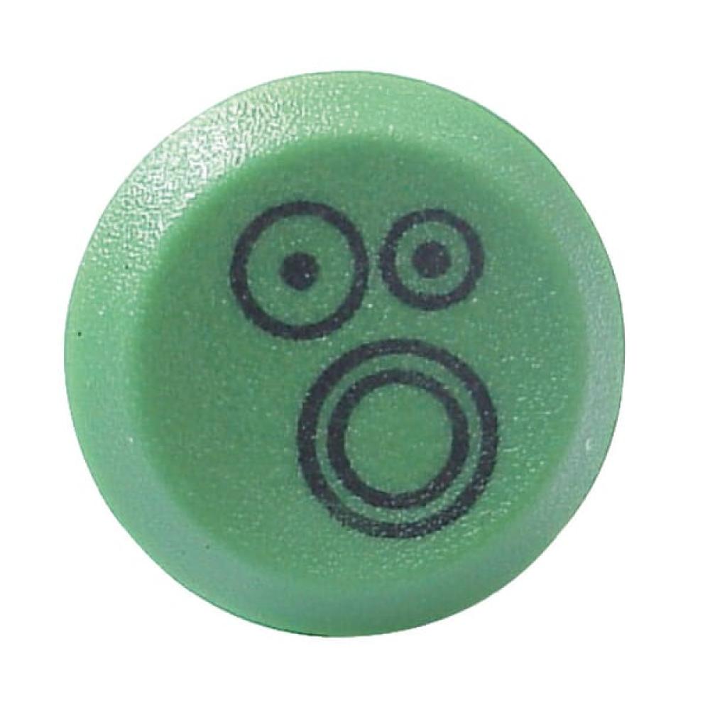 Drukschakelaar, transmissie, rond, groen