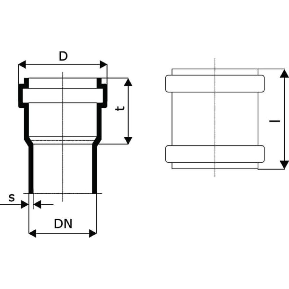 Overschuifsok PVC 160mm
