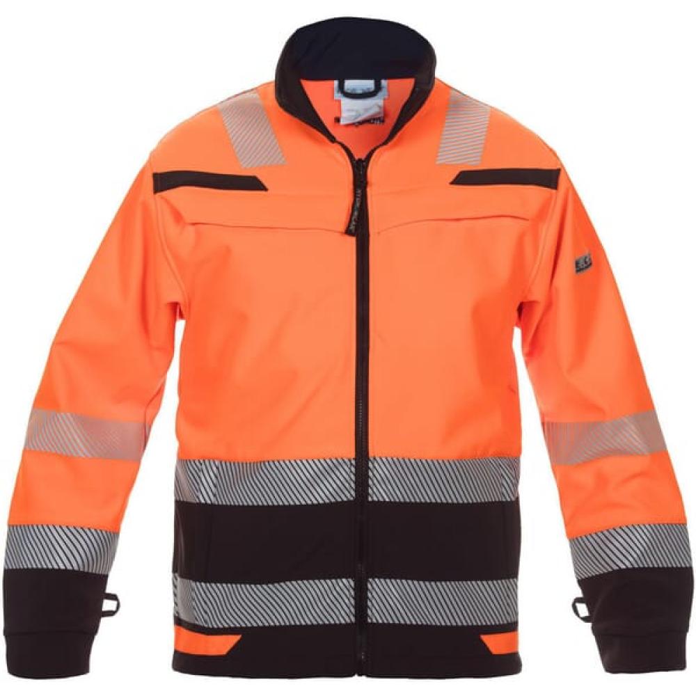 Softshell jas, oranje-zwart, 4XL