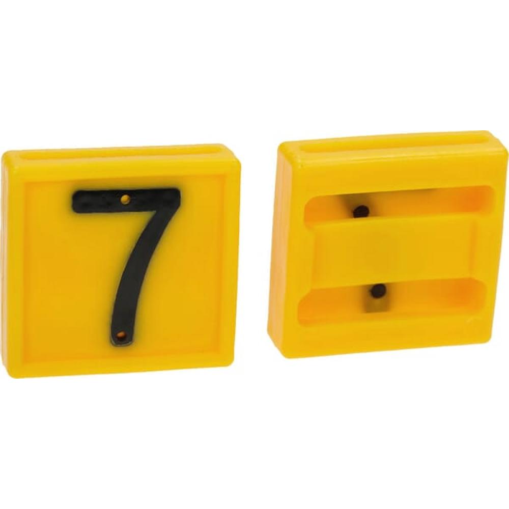 Markeernummer, No. 7 geel 45x45mm