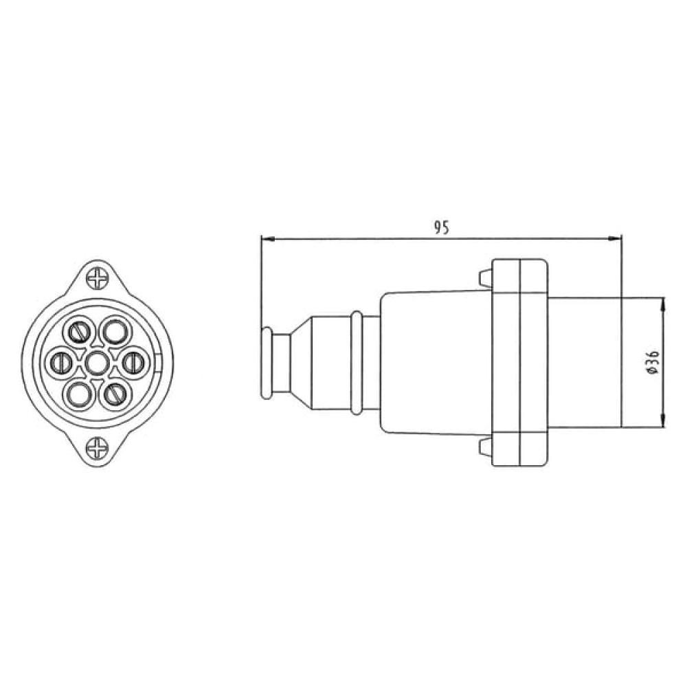 Stecker 7-polig