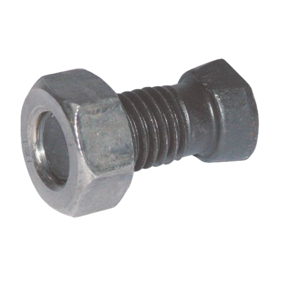 Ploegbout conisch 1 platte kant 16x80 + moer